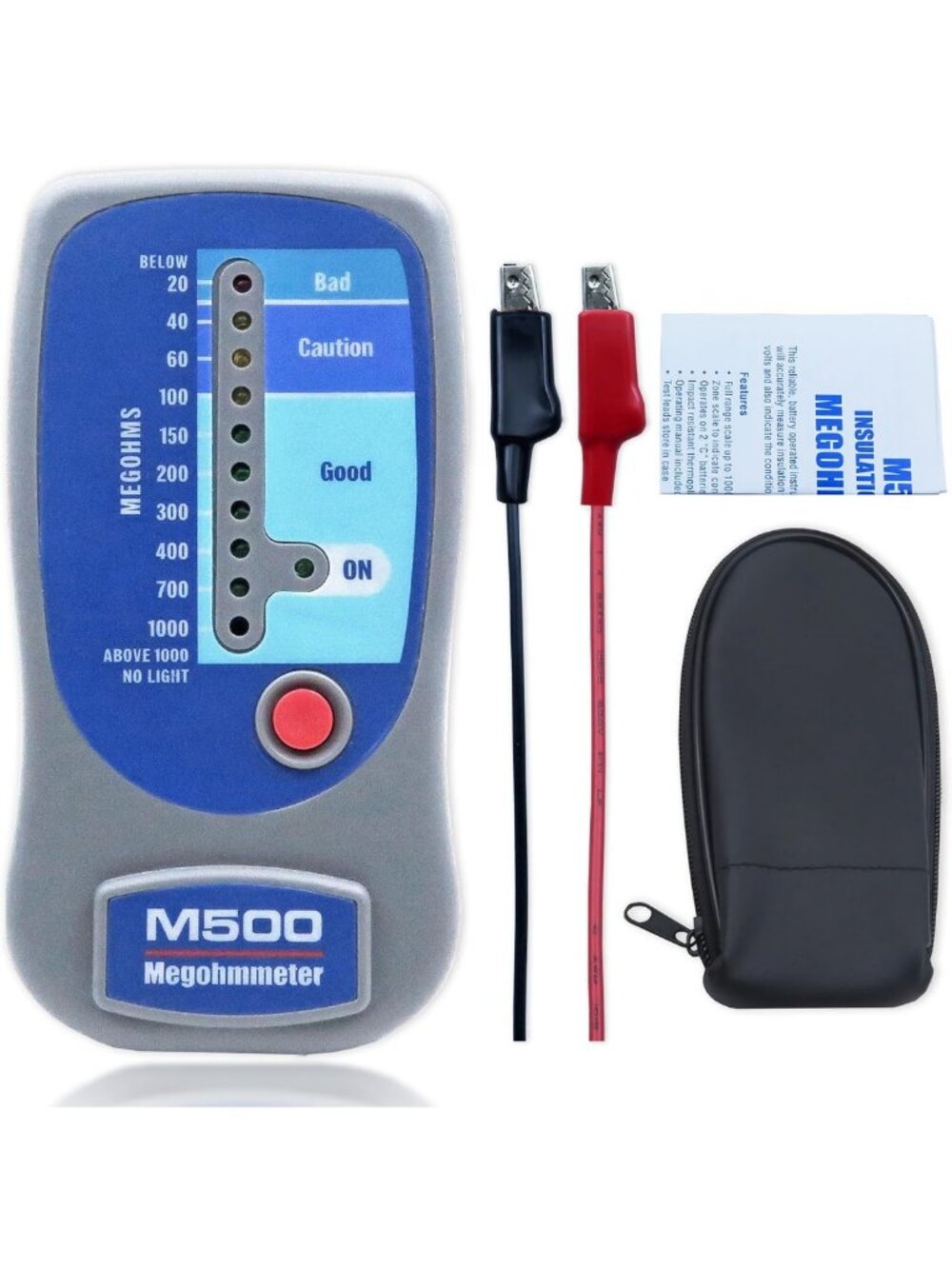High-Performance Insulation Megohmmeter, 0 to 1000MΩ, Electrical Testing Tool
